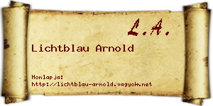 Lichtblau Arnold névjegykártya