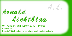 arnold lichtblau business card